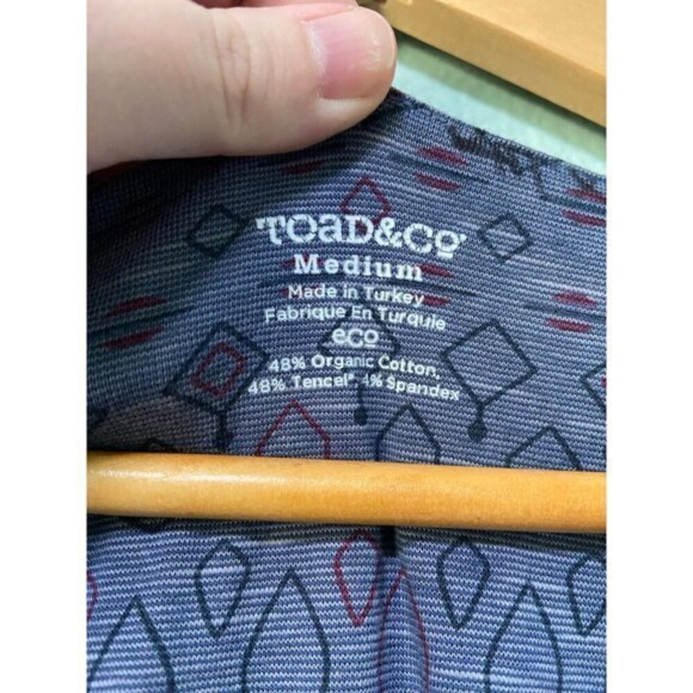 Toad & Co Women's Dark Navy/Purple Patterned 3/4 Sleeve Dress Size Medium - Picture 5 of 6